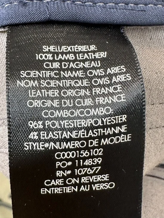 Alice + Olivia Navy Blue Lambskin Leather Skinny Pants Jeans NWT - Picture 11 of 13